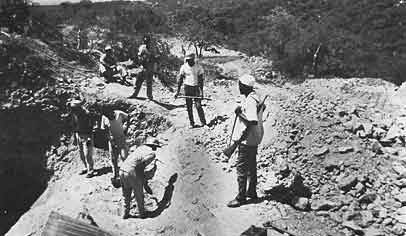 Miners Working a Merelani Vein Under Watchful Eye of Armed Guard