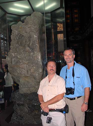 Kaufman and Boehm Beside Jade Boulder photo image