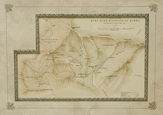 Ruby Mine Districts of Burma map image