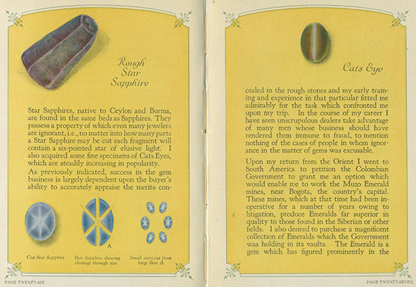 Sapphire and Cat's Eye illustrations