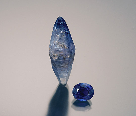 Rought and Cut Sapphire photo image