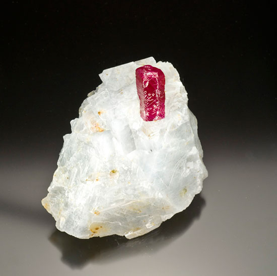 Ruby On Calcite Specimen photo image