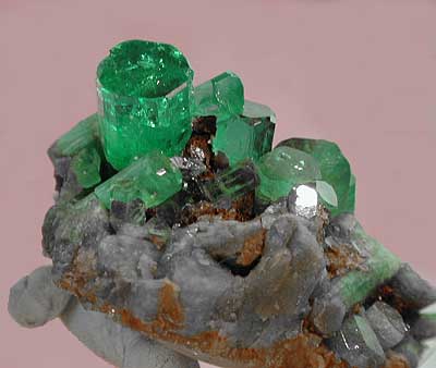 emerald crystal in matrix