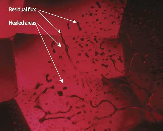 Flux-Healed Fracture photo image with callouts