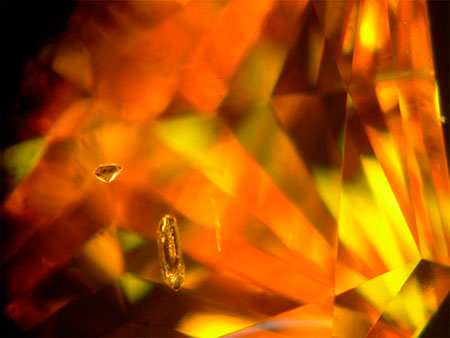 Yellow Synthetic Diamond photomicrograph image