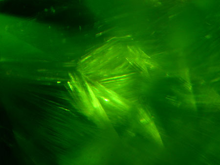 Demantoid Garnet Inclusion photomicrograph