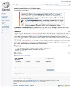 Wikipedia entry image