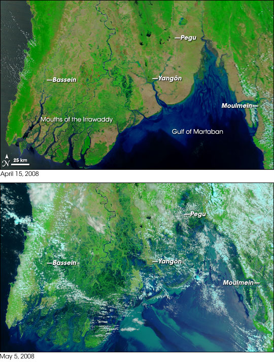 Burma Satellite photo images