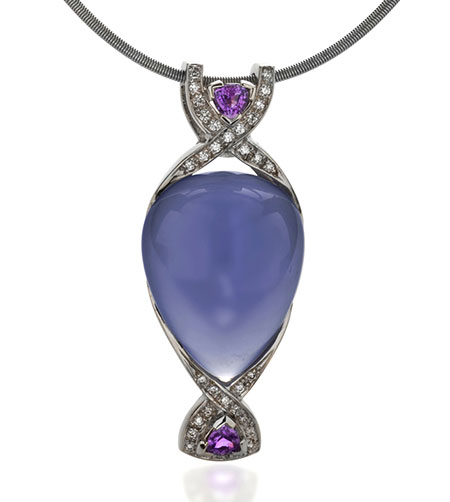 Blue Chalcedony Pendant photo image