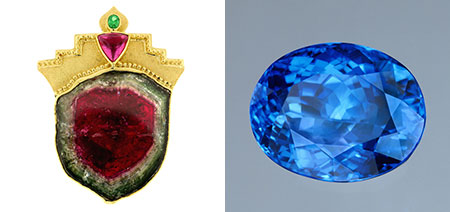 Watermelon Tourmaline and Paraiba Tourmaline photo images