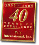 1969-2009 - 40 Years of Excellence - Pala International, Inc. foil image