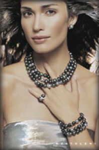 Woman Wearing Pearls photo image