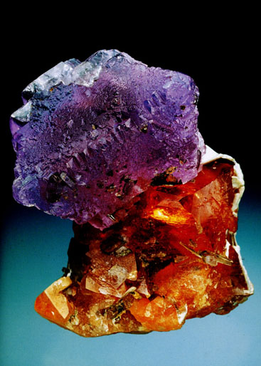 Fluorite on Scheelite photo image