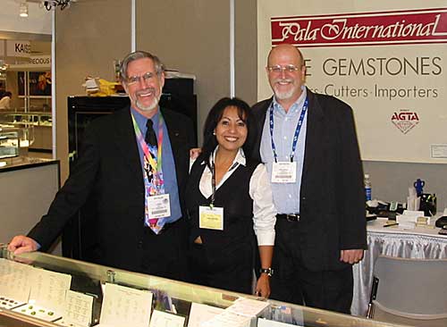 Josh Hall, Gabrièl Mattice, and Richard Hughes at the 2003 AGTA Tucson Gemfair photo image